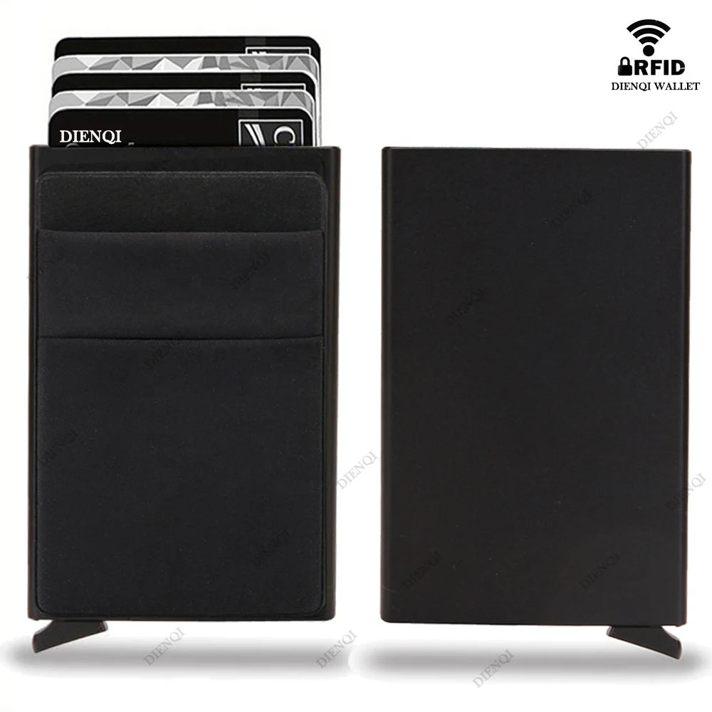 Rfid Credit Card Holder Men Thin Slim Mini Minimalist Wallets Luxury Metal Bank ID Cardholer Case Wallet for Men Carteras Choice