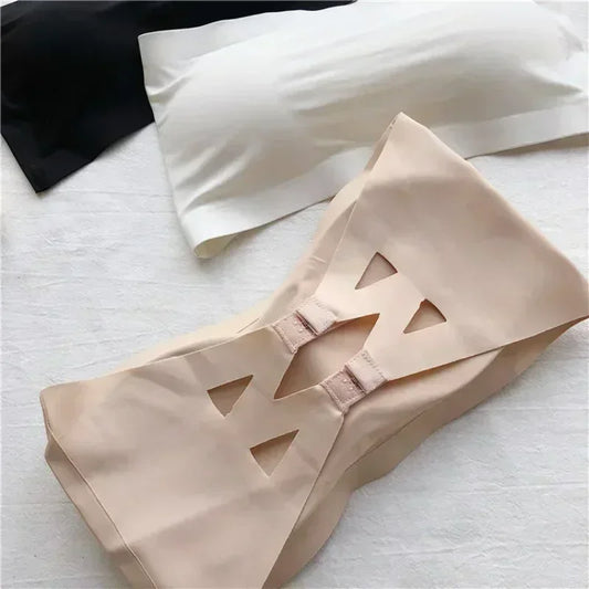 Seamless Integrated Tube Tops Women Removable Pads Intimates Basic Black/White/Skin Womens Strapless Bra Bandeau Sexy Lingerie