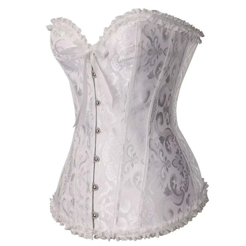 Waist Corset Top Women Bustier Overbust Sexy Lace up Floral Lingerie Shapewear Vintage Victorian Fashion Body Shaper DropShippin