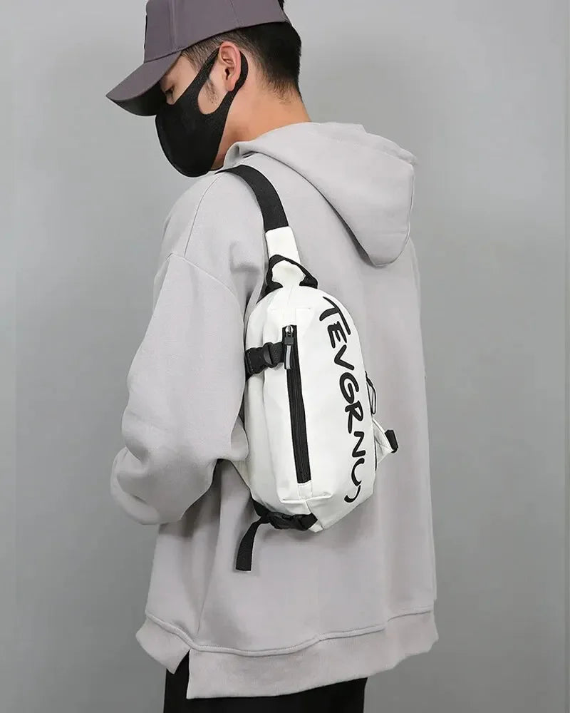 Nylon Chest Bag Trendy and Fashionable Women's Shoulder Bag Sports and Leisure Men's Oblique Straddle Bag