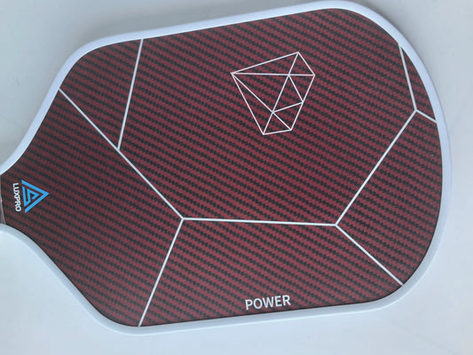 2024 Newest Hot sell Carbon Fiber And Red Kevlar pickleball paddle 16mm with High Grit & Spin Surface enlong handle