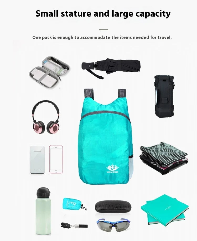 Ultralight Folding Bag Men Women Waterproof High-volume Portable Backpack Lightweight Travel Bags Outdoor Sports Daypack
