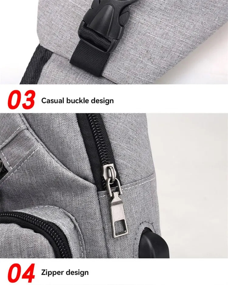 Clearance_New Multifunctional Crossbody Bag Usb Charging Leisure Sports Large Capacity Chest Bag For Men_Continuous updates