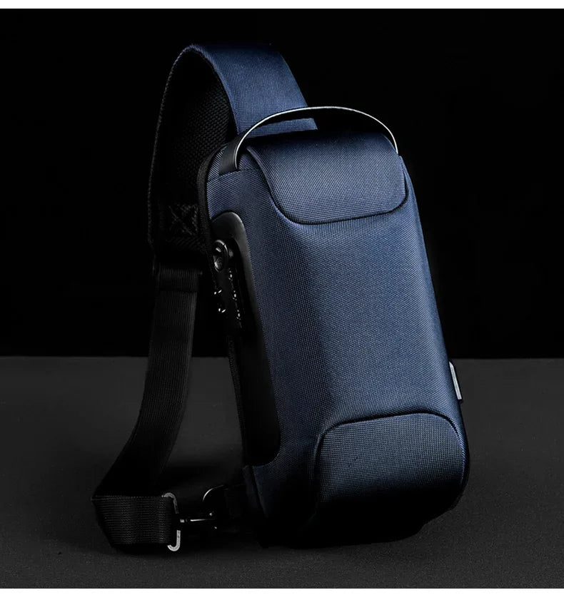 Desinger Multifunction Anti-theft USB Shoulder Crossbody Bag Travel Sling Pack Messenger Pack Chest Bag Male Luxury Brand Men