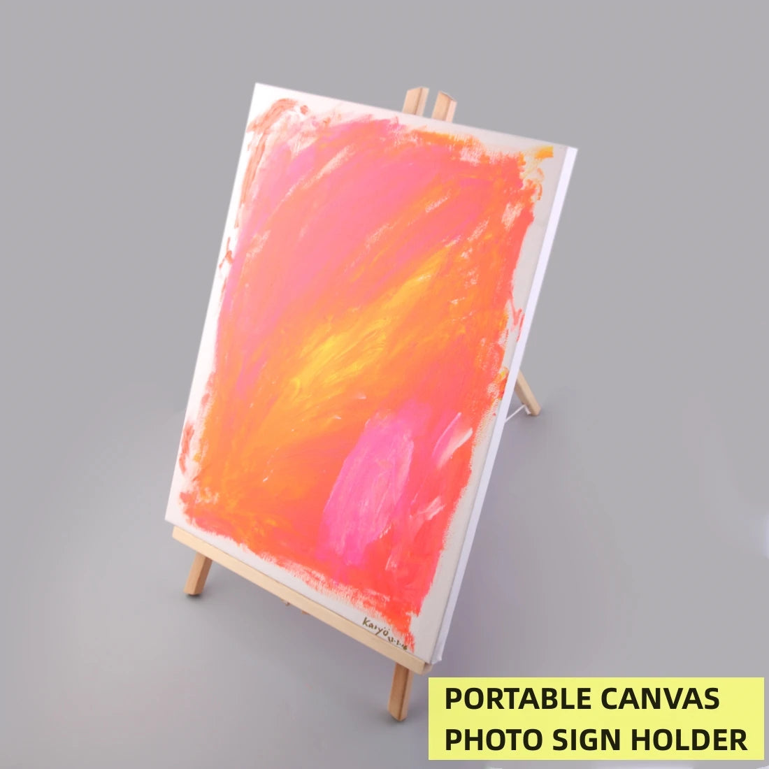 MOTARRO 1Pcs Natural Wood Easel Frame Tripod Display Holder Wedding Table Name Card Stand Children Painting Display Craft