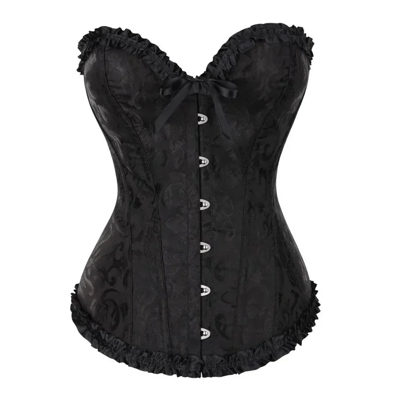 Waist Corset Top Women Bustier Overbust Sexy Lace up Floral Lingerie Shapewear Vintage Victorian Fashion Body Shaper DropShippin