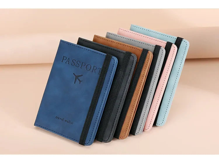 Rfid Blocking Protection Travel Passport Credit Holder Cover Case Business PU Leather Women Men Ticket Protective Accessories