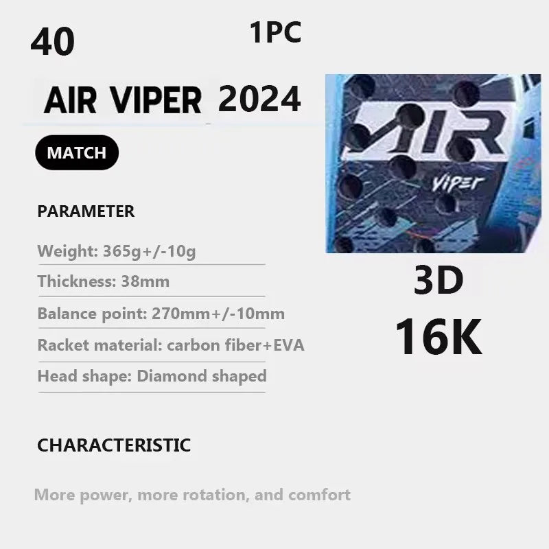 Carbon Fiber Padel Tennis Racket, Rough Surface, Diamond Shape, High Balance, EVA, Soft Memory, Sports Paddle Racquet