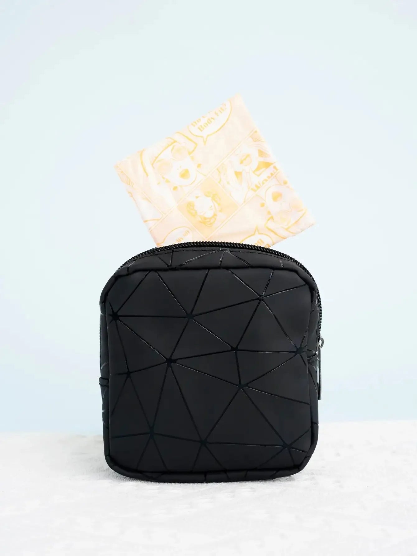 PU Leather Waterproof Organizing Bag, Jewelry Bag, Portable Monthly Bag, Women's Outdoor Sanitary Napkin Storage Bag