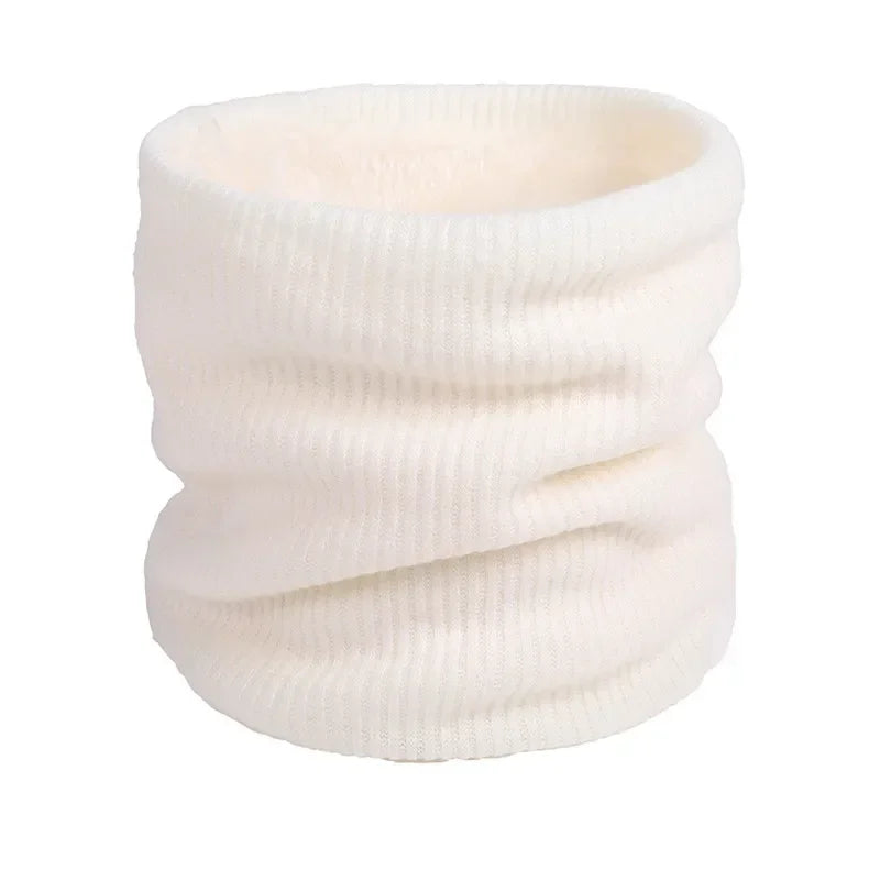 Unisex Winter Knitted Scarves for Boys Girls Women Men Warm Kids Thick Elastic Mufflers Children Neck Warmer Cotton Baby Scarf