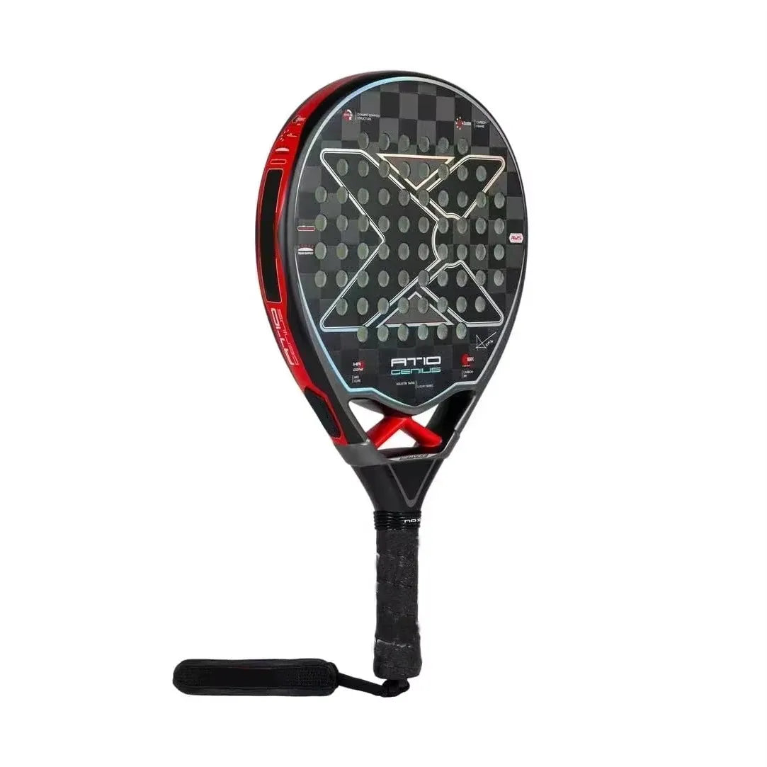 Carbon Fiber Padel Tennis Racket, Rough Surface, Diamond Shape, High Balance, EVA, Soft Memory, Sports Paddle Racquet
