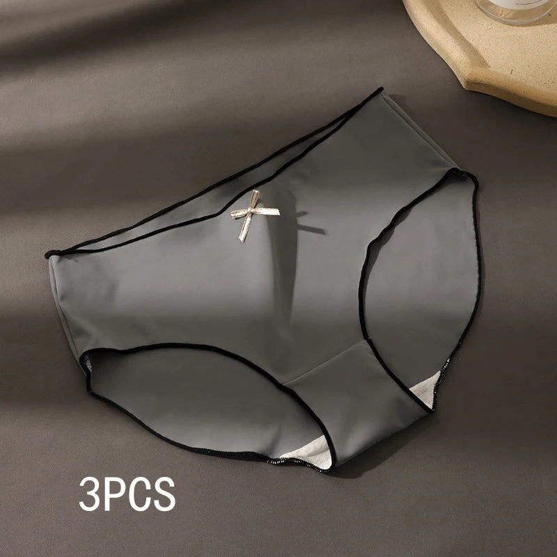 3pcs/Pack Women's Seamless Triangle Underwear With Low Waist And European-American Style