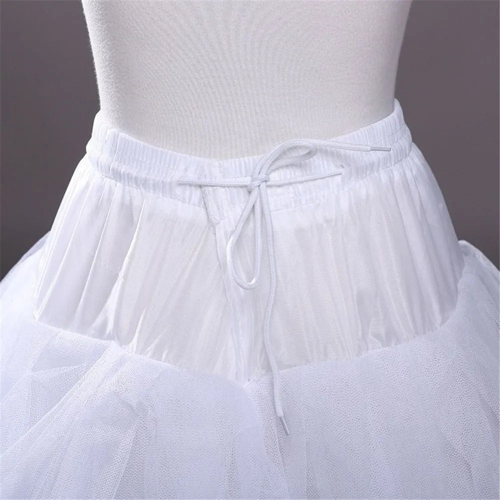 4/6/8 Layers Tulle Petticoat Wedding Accessories Chemise Without Hoops For A Line Wedding Dress Wide Puffy Underskirt