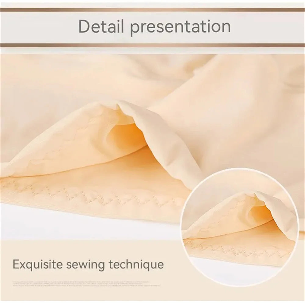 Women High Waist Panties Safety Short Pants Anti Exposure Underwear Corset Pants M L XL Black Skin Ice Silk Traceless Shorts