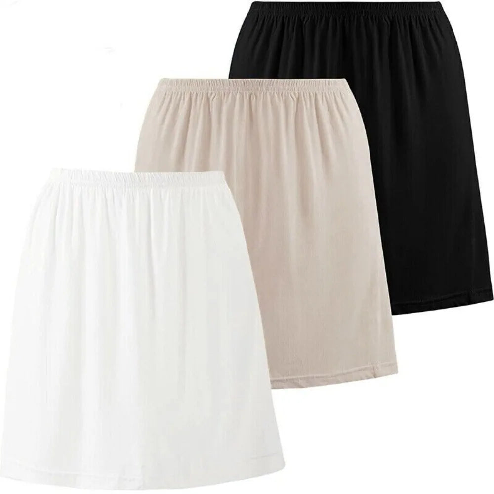 Comfortable Half Slips Under Dress Cooling Slip Skirt Lingerie Satin Skirt Women Underskirts Petticoat Cooling Summer Fashion