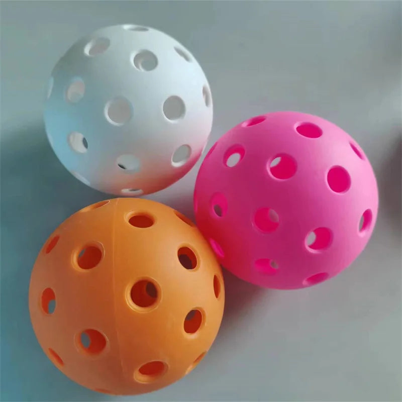 6pcs Pickleball 40 Holes 74mm Outdoor Colorful Pickleballs Durable Training and Competition Paddle Ball for Competition Practice