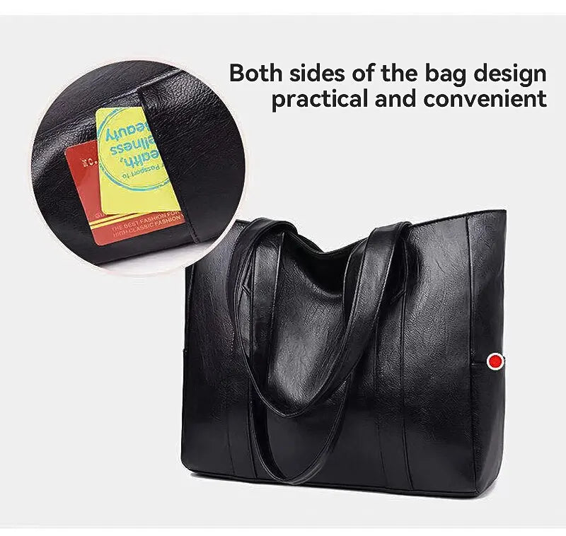 1pc Vintage Large Capacity Tote Bag Retro Vegan Shoulder Bag Women's Casual Handbag For Commute