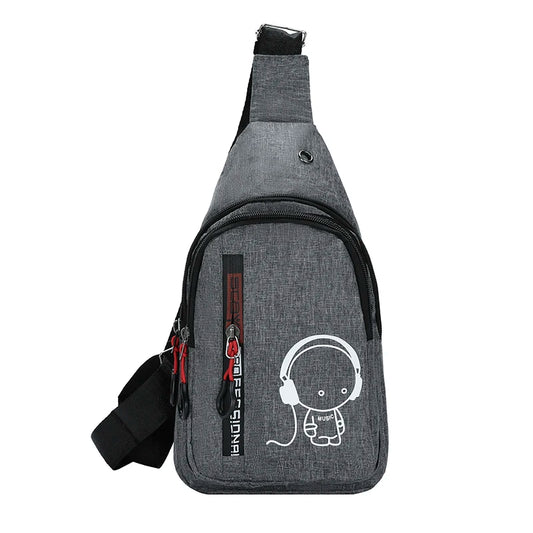 Men's Chest Bag 2024 New Casual Fashion Shoulder Bag Male Hand Crossbody Korean Cycling Backpack