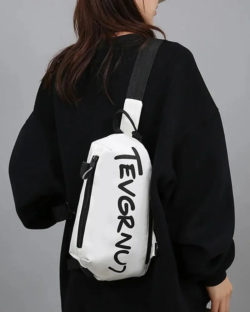 Nylon Chest Bag Trendy and Fashionable Women's Shoulder Bag Sports and Leisure Men's Oblique Straddle Bag