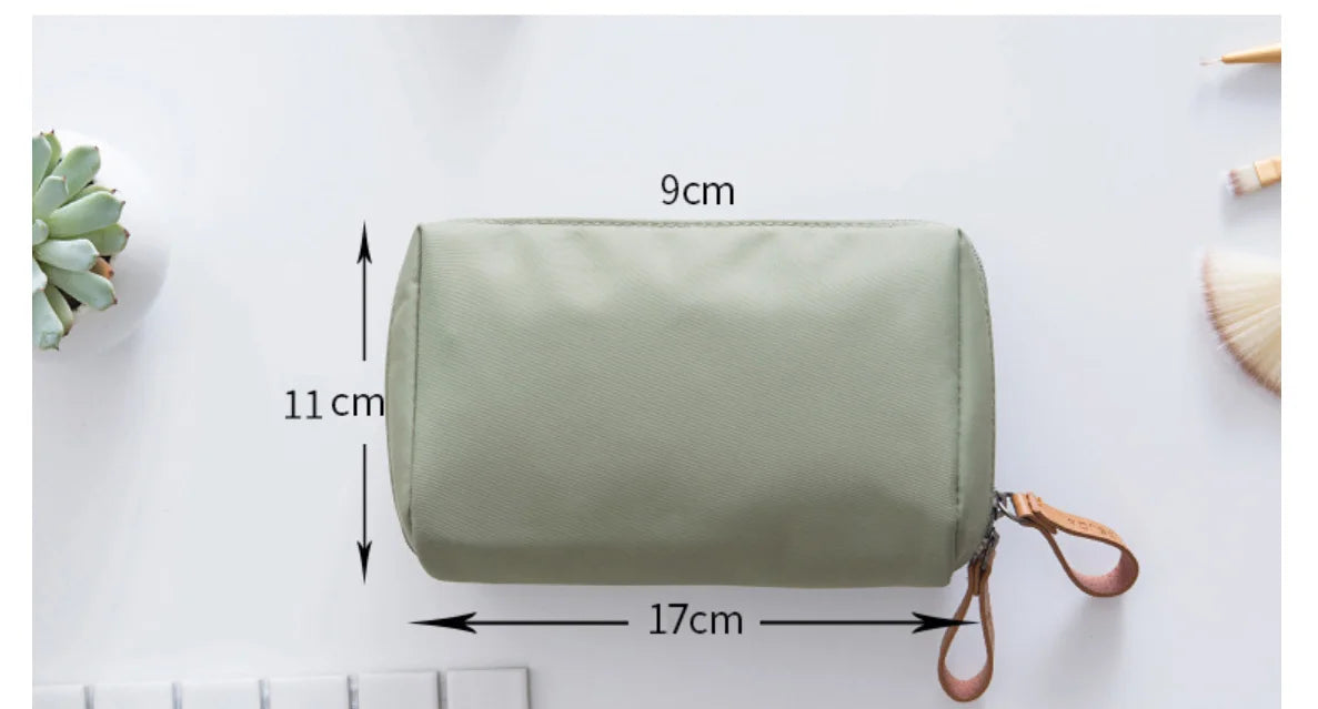 2024 New Women's Small Bag Toiletry Bag Portable Mini Solid Color Korean Makeup Bag Large Capacity Waterproof Storage Clutch Bag