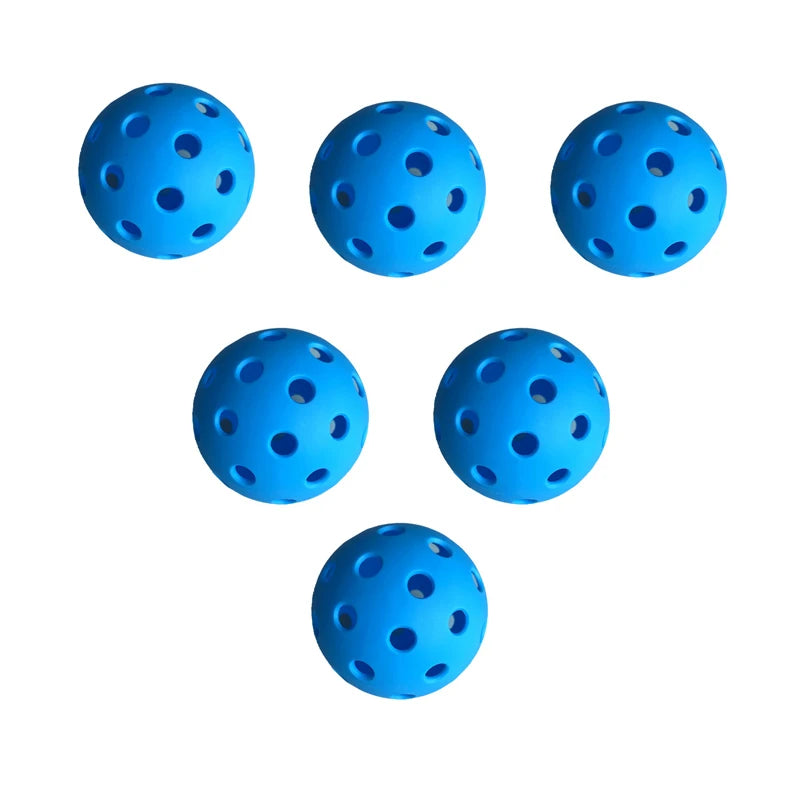6pcs Pickleball 40 Holes 74mm Outdoor Colorful Pickleballs Durable Training and Competition Paddle Ball for Competition Practice