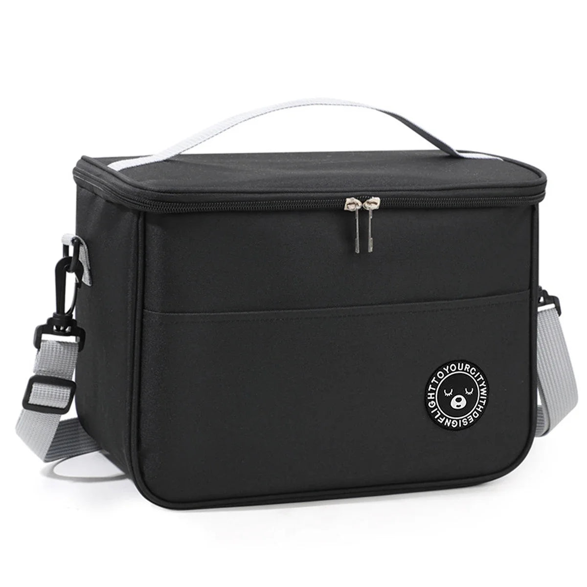 Capacity hand-held with shoulder strap insulated bag, lunch box bag, student thickened waterproof lunch bag。