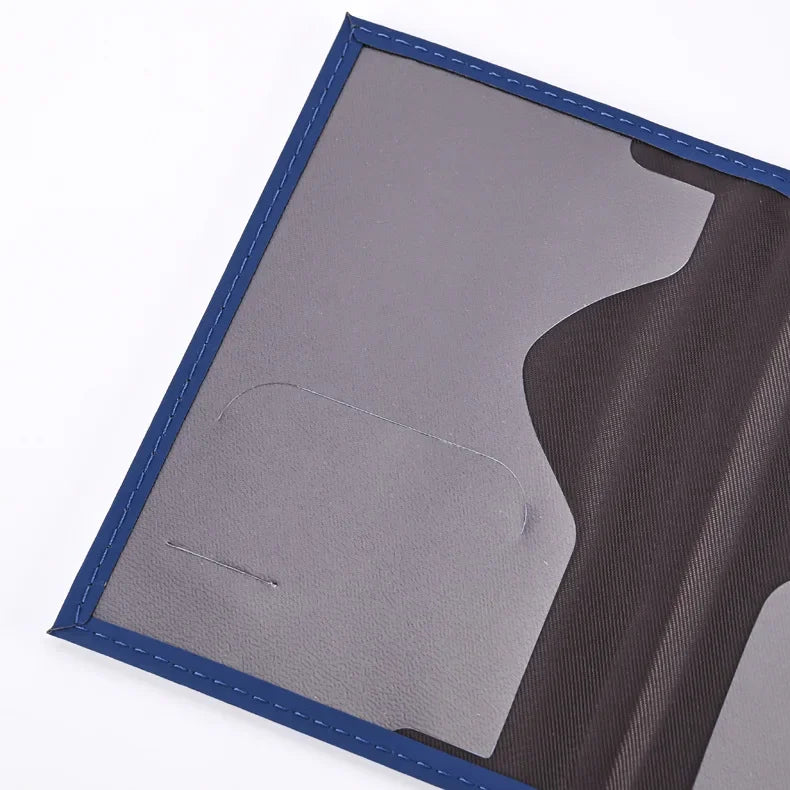 Leather passport holder Business travel document bag Passport cover Men's and women's passport carrying bag PU name card holder