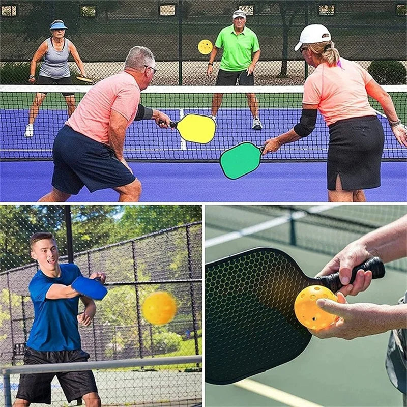 6pcs Pickleball 40 Holes 74mm Outdoor Colorful Pickleballs Durable Training and Competition Paddle Ball for Competition Practice
