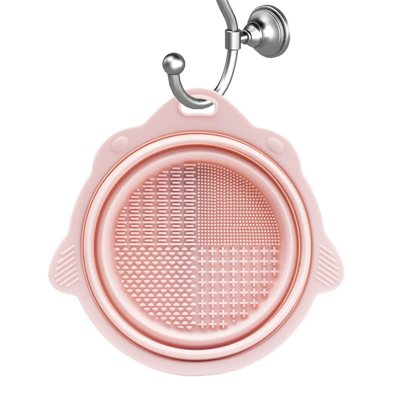 Makeup Brush Cleaner Cleaning Bowl Brush Tool Set Thorough Cleaning Without Hurting Bristles Wet & Dry Powder Puff Dry Cleaner