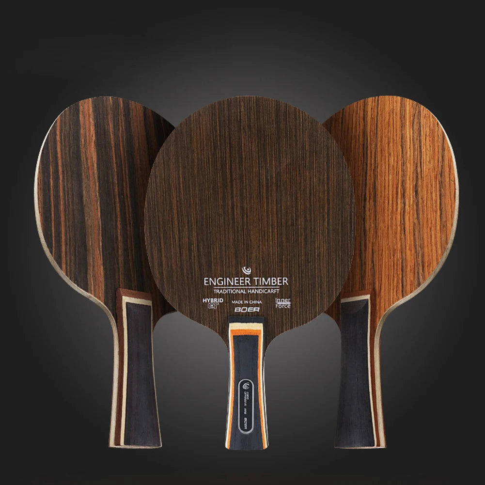 1PC Table Tennis Blade Ebony Dalbergia Pingpong Racket Bottom Plate 5-Ply 6.2mm Ping Pong Paddle Board Bat Racquet Long Handles