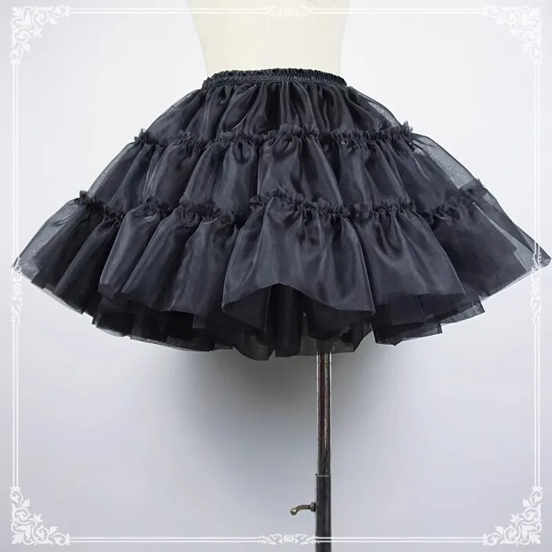 BABYONLINE Rockabilly Red Wedding Petticoat Crinoline Short Tulle Skirt Underskirt Woman Adult Tutu Half Slips Bridal Accessorie