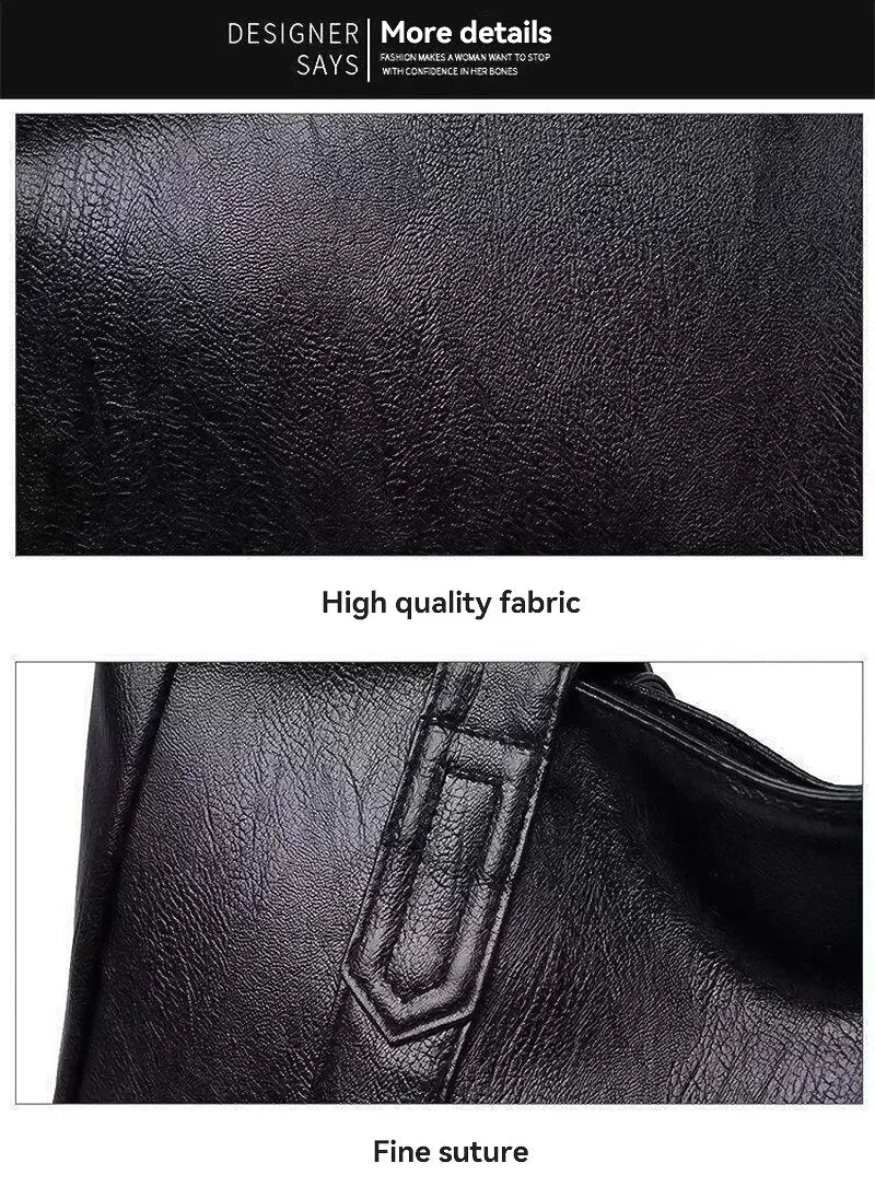 1pc Vintage Large Capacity Tote Bag Retro Vegan Shoulder Bag Women's Casual Handbag For Commute