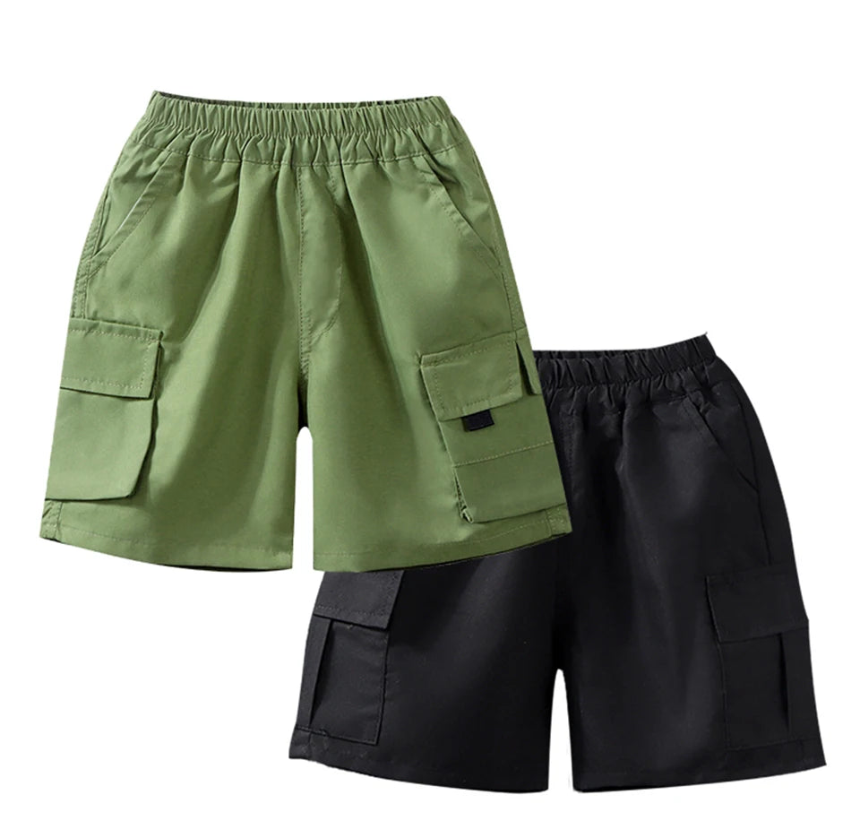 Boys Summer Casual Fashion Cargo Pants Comfortable Breathable Loose Sports Teen Shorts Spring Summer Children Casual Short Pants