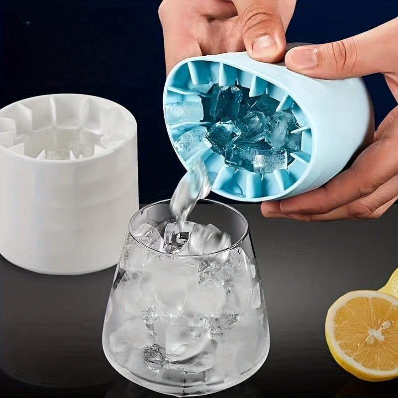 [Up to 60 Easy-Release Cubes] 1pc, Make Perfectly-Shaped Ice Cubes With This Easy-Release Silicone Ice Cube Mold - Holds Up To 60 Cubes! Kitchen Accessories