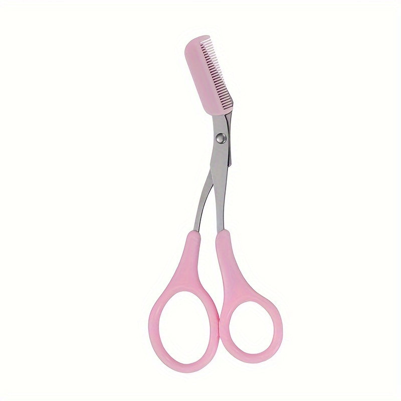Facial Hair Removal Trimmer Scissor - Eyebrow Shaping Grooming Makeup Tool with Comb - Cosmetic Accessory