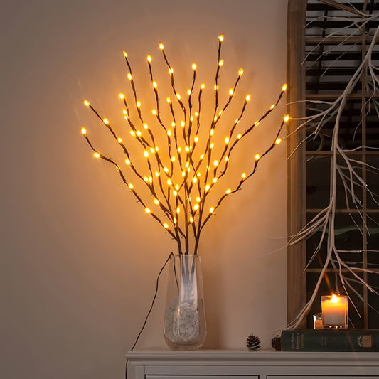 1pc, 20 LED Branch Lights - Indoor Decoration Lighting for Weddings, Birthdays, and Christmas - Fairy Lights with Branch Design
