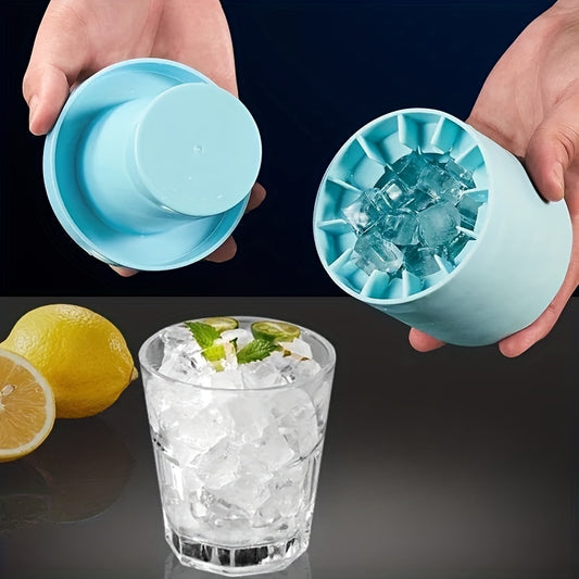 [Up to 60 Easy-Release Cubes] 1pc, Make Perfectly-Shaped Ice Cubes With This Easy-Release Silicone Ice Cube Mold - Holds Up To 60 Cubes! Kitchen Accessories
