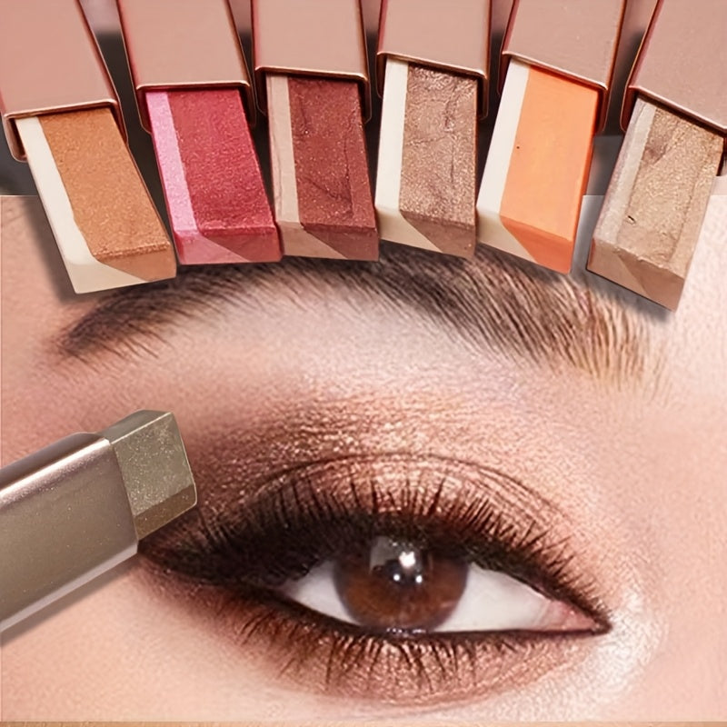 Lazy Eyeshadow Two Tone Gradient Glitter Eyeshadow Stick Waterproof Long Lasting Eye Makeup For Daily For Music Festival