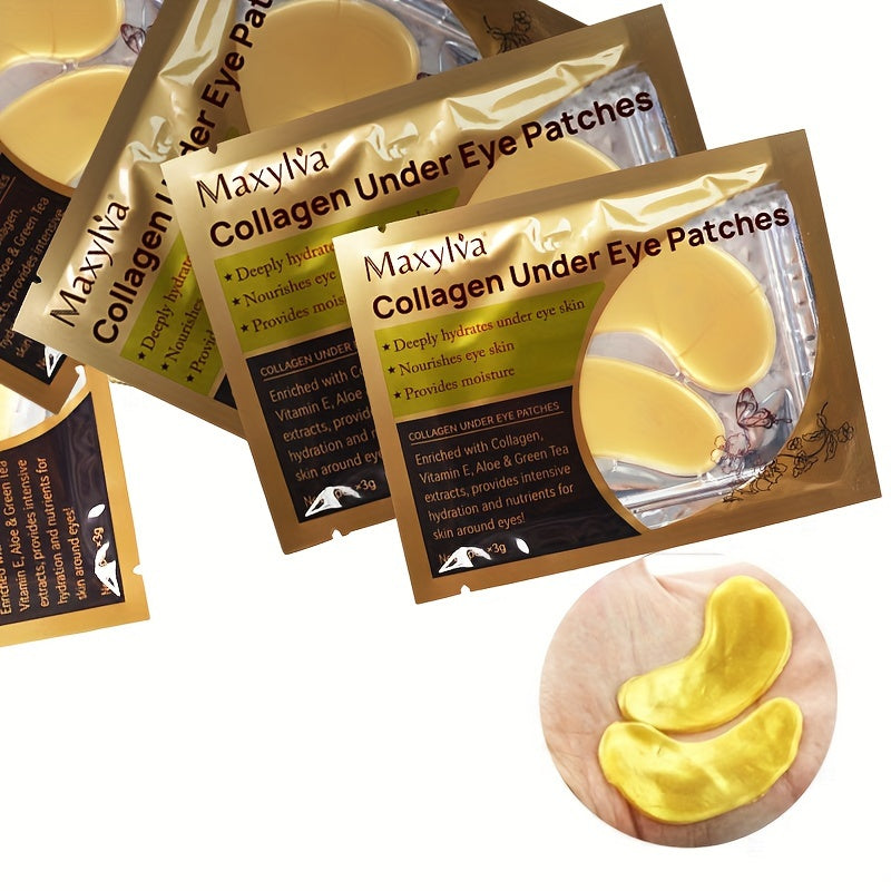 [Golden Under Eye Crystal Mask] Hydrating Eye Care Under Eye Crystal Mask Golden Under Eye Patches For Women and Men