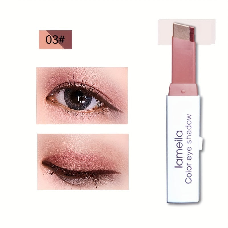 Lazy Eyeshadow Two Tone Gradient Glitter Eyeshadow Stick Waterproof Long Lasting Eye Makeup For Daily For Music Festival