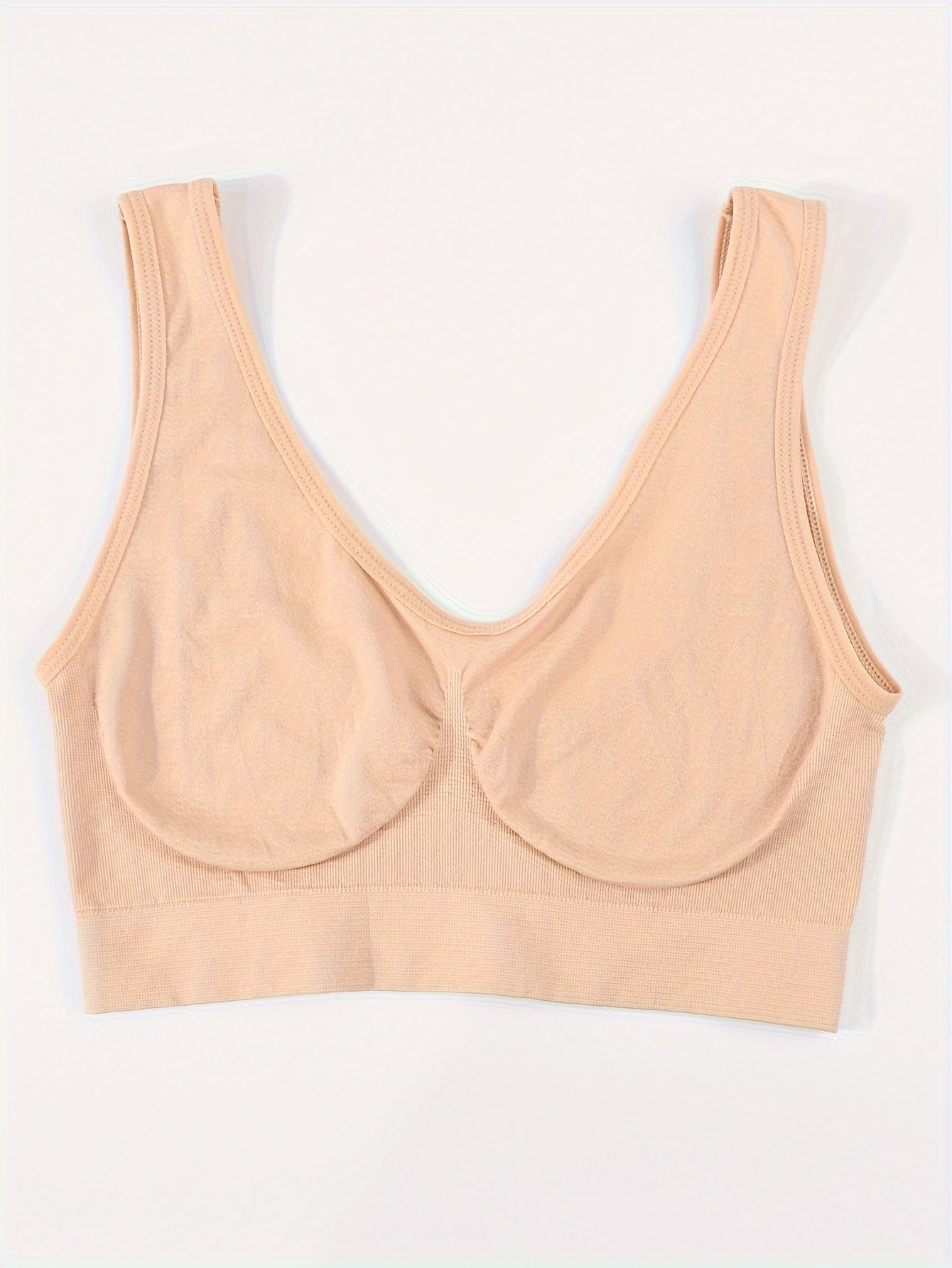 Comfortable 3pcs Seamless Sports Bras - Lightweight, No-Pad Design for Yoga & Fitness - Nylon Blend, Thin, Innerwear