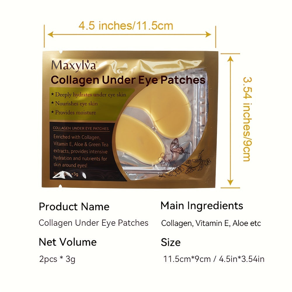 [Golden Under Eye Crystal Mask] Hydrating Eye Care Under Eye Crystal Mask Golden Under Eye Patches For Women and Men