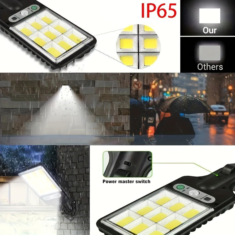 Solar-Powered LED Street Light 2200W | Human Body Induction | Remote Control | Durable Plastic | Semi-Flush Mount | Solar Panel | Energy-Efficient Outdoor Lighting for Gardens & Pathways, Security Lighting | Sleek Solar Light
